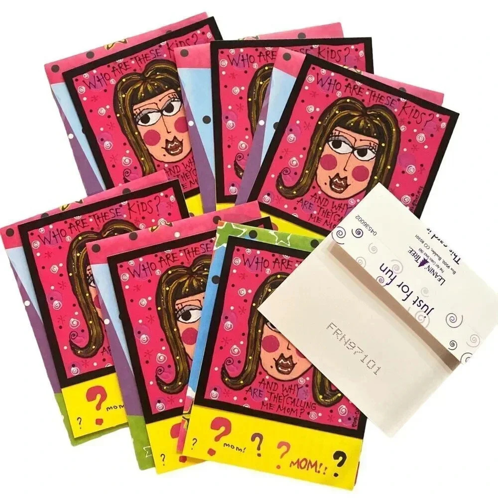 Funny 6/pk Blonde Woman VTG Note Cards Leanin' Tree Lori Wiseman NIP